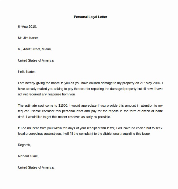 Free Business Letter Template Word Fresh 40 Personal Letter Templates Pdf Doc