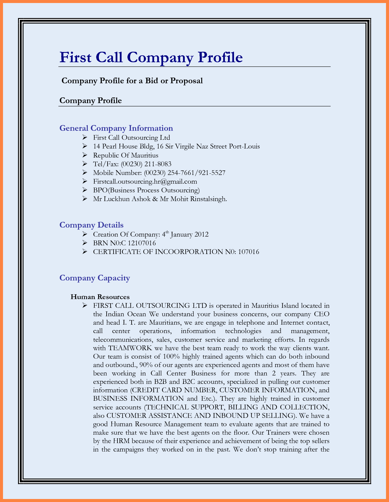 Free Business Templates for Word Best Of 6 Sample Pany Profile Doc