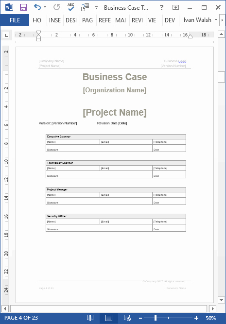 Free Business Templates for Word Inspirational Business Case Template – 22 Pages Ms Word with Free Sample