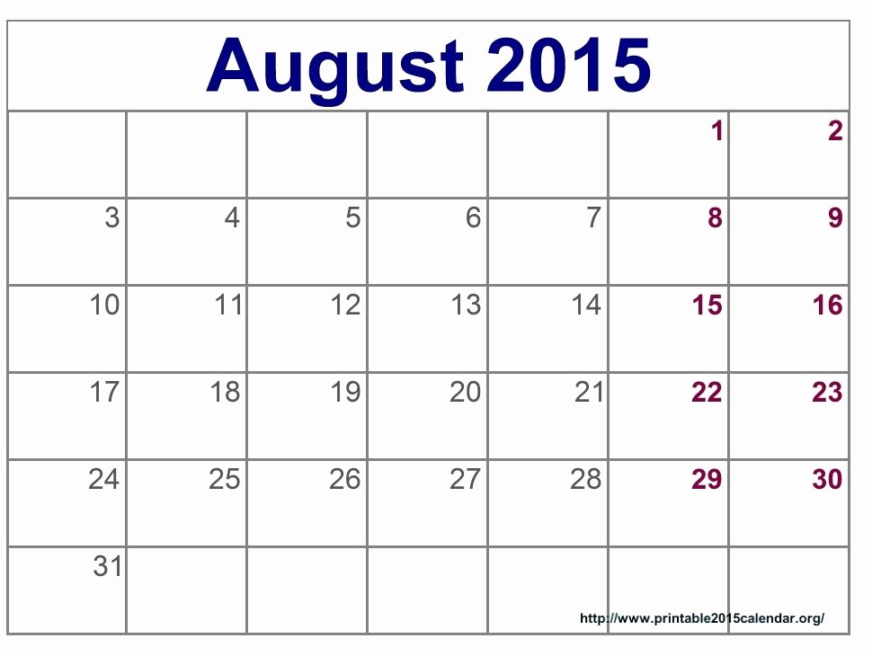 Free Calendar Templates August 2015 Elegant Time and Date August 2015 Calendar Full Templates for You
