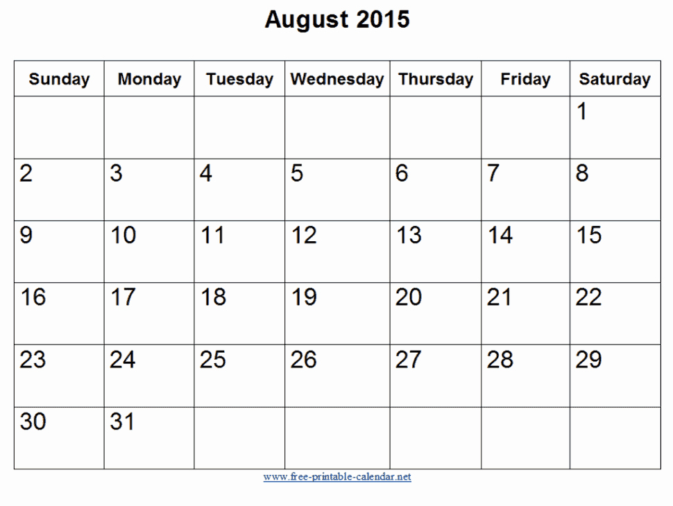 Free Calendar Templates August 2015 New August 2015 Calendar Pdf Calendar Page