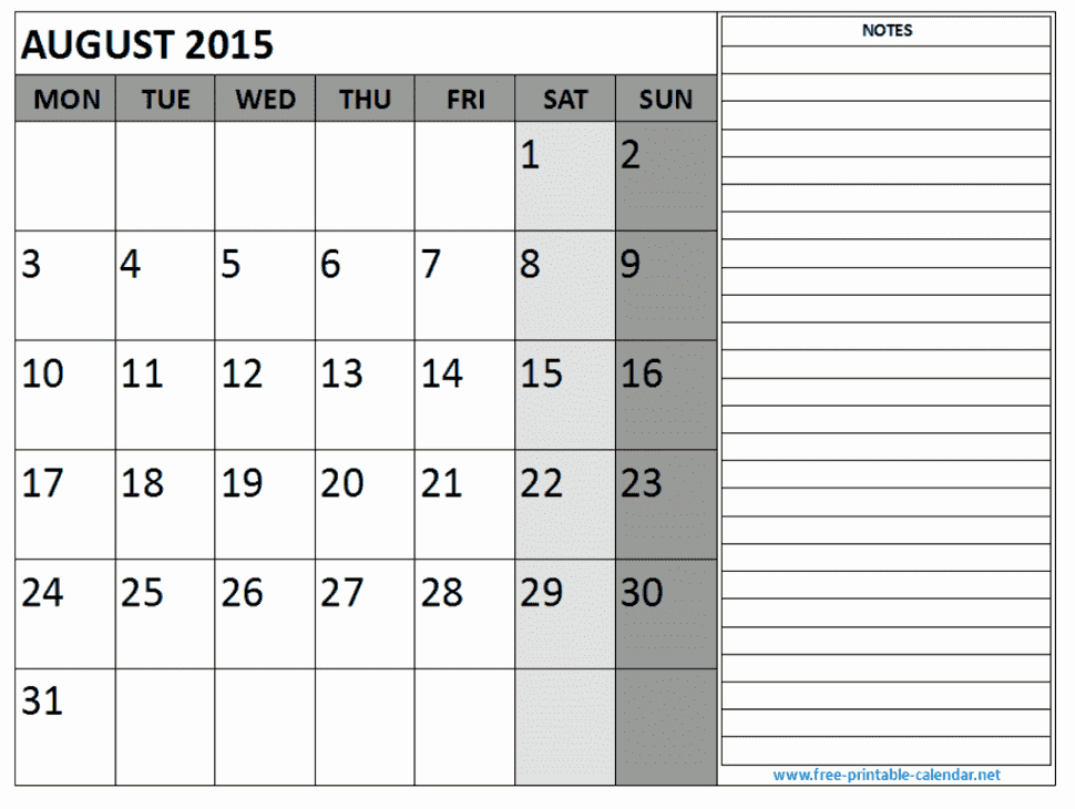 Free Calendar Templates August 2015 New Free Printable Calendar 2018 Free Printable Calendar August