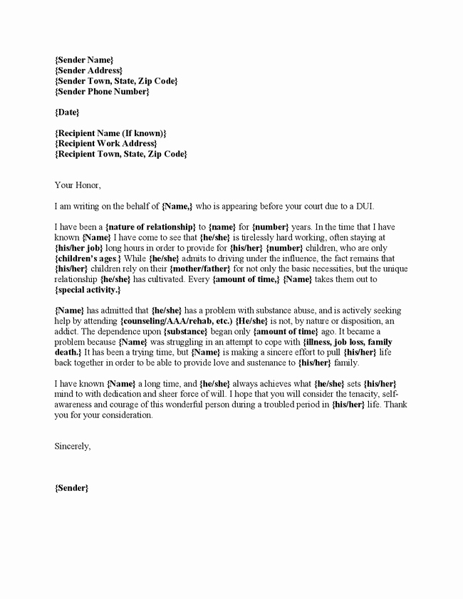 Free Character Reference Letter Template Unique Character Letters for Court Templates Google Search