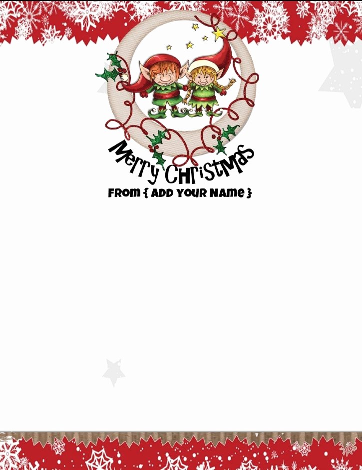 Free Christmas Stationery to Print Elegant Free Personalized Christmas Stationery