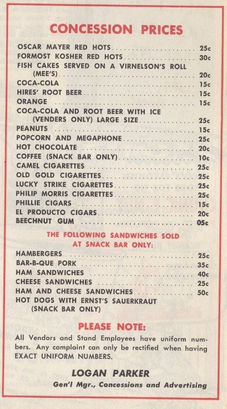 Free Concession Stand Menu Template Beautiful File Shibe Park 1954 Concession Prices Wikimedia Mons