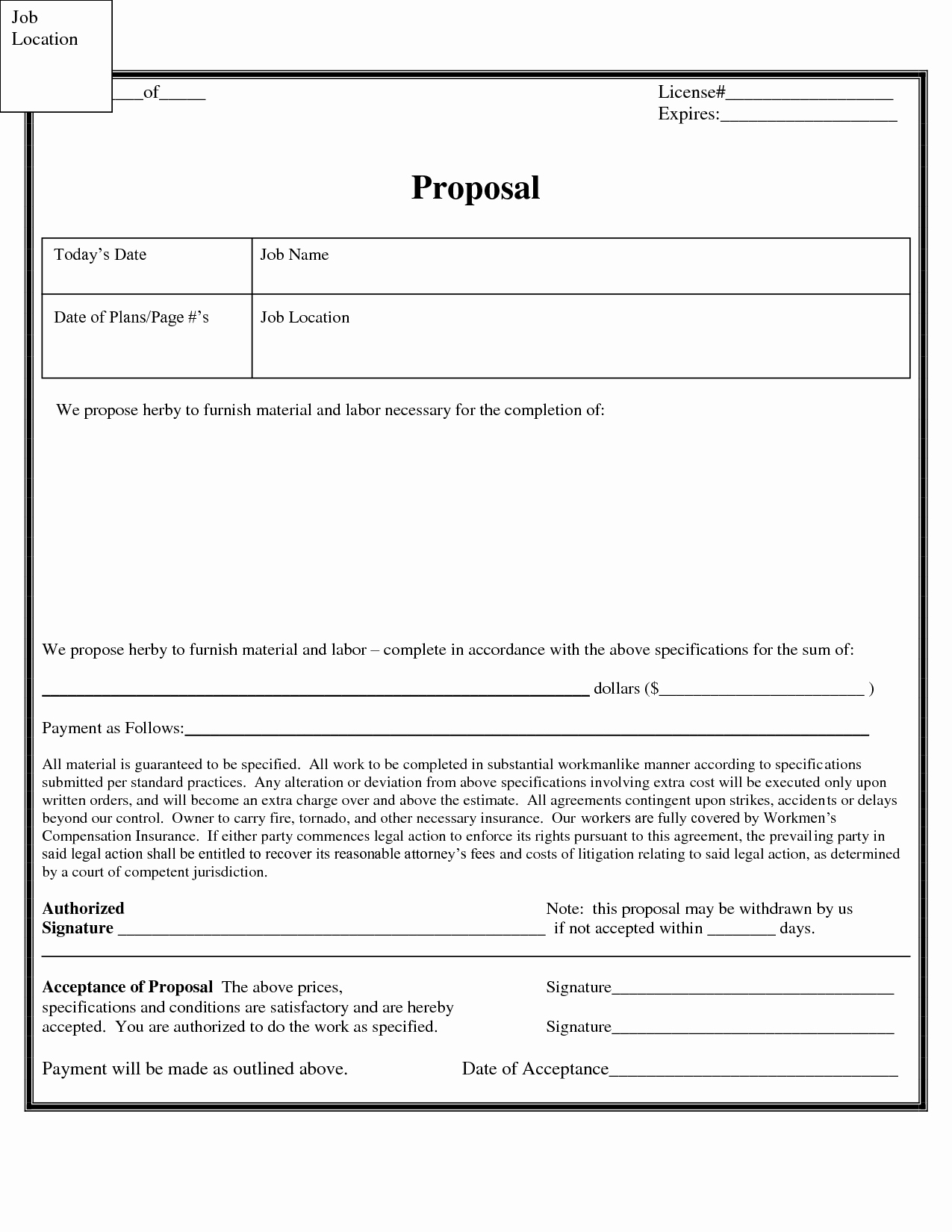 Free Construction Bid Proposal Template Fresh 9 Best Of totally Free Proposal Templates