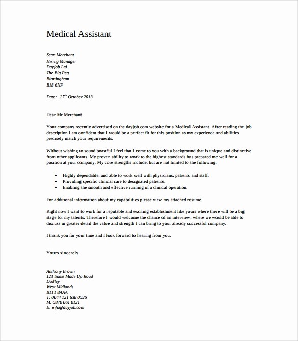 Free Cover Letter Templates Pdf Lovely 6 Medical Cover Letter Templates Free Sample Example