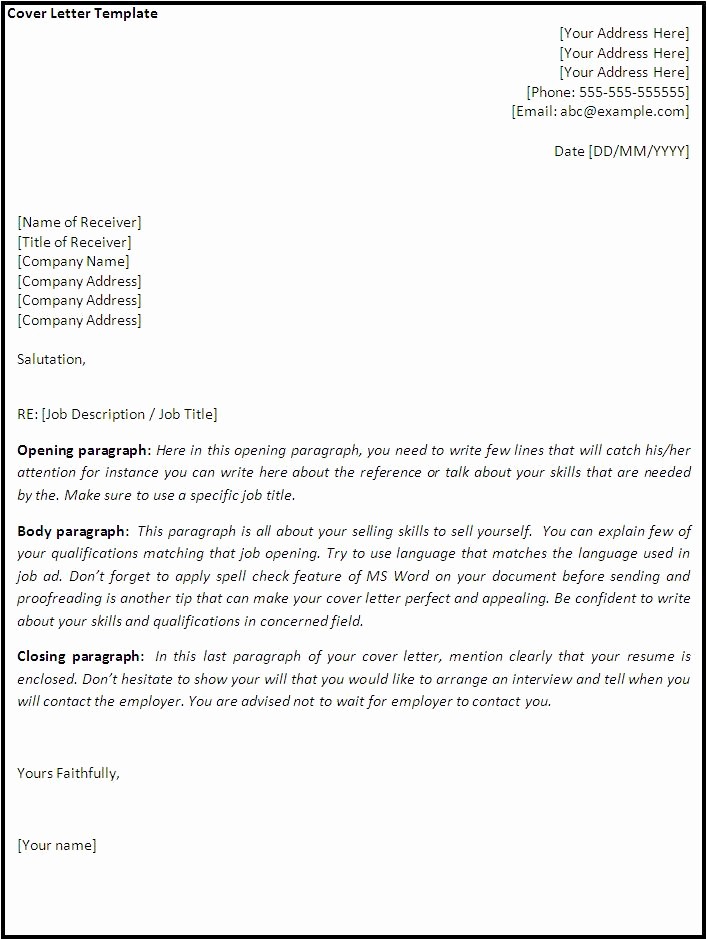 Free Cover Letter Templates Pdf Luxury 5 Free Cover Letter Templates Excel Pdf formats