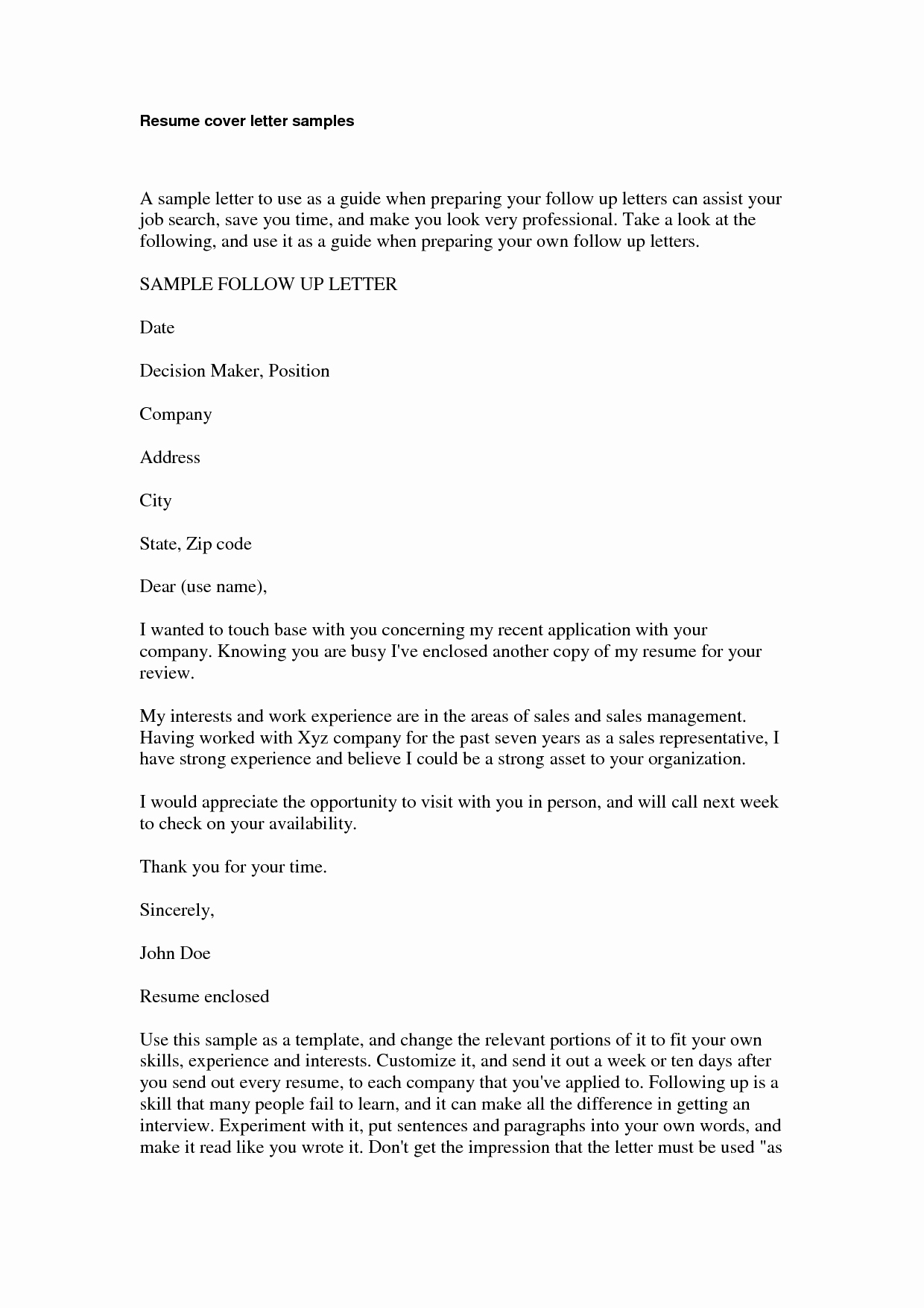 Free Cover Letters for Resumes Lovely Example Resume Cover Letters Sample Resumescover Letter