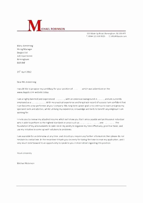 Free Creative Cover Letter Templates Lovely Creative Cover Letter – Resume Ideas