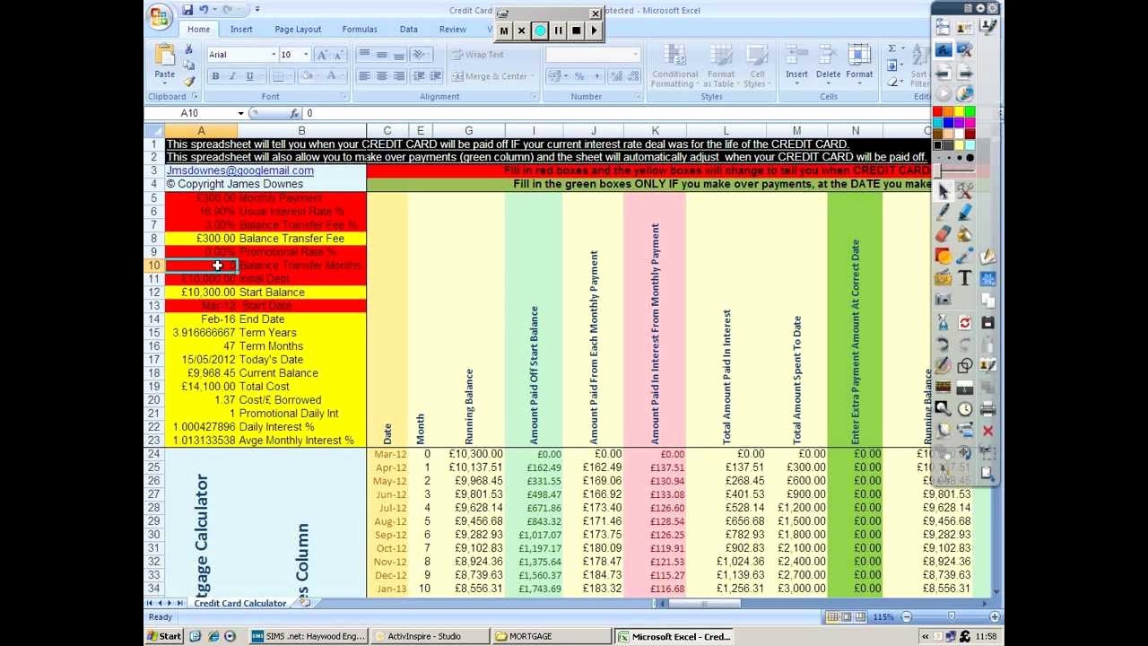 Free Credit Card Tracking Spreadsheet Beautiful Credit Card Tracker Live Balance Spreadsheet and