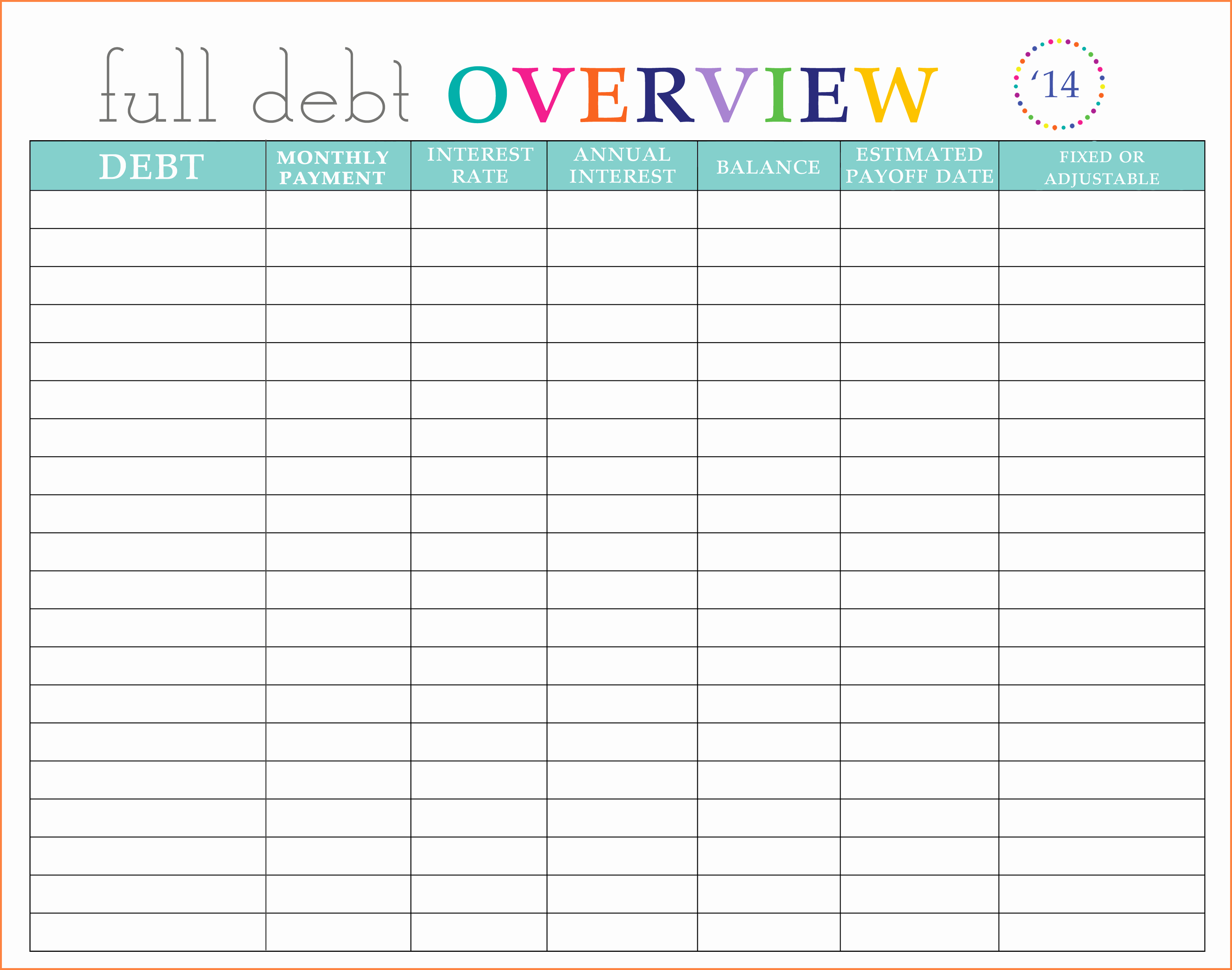 Free Credit Card Tracking Spreadsheet Lovely 12 Credit Card Debt Payoff Spreadsheet