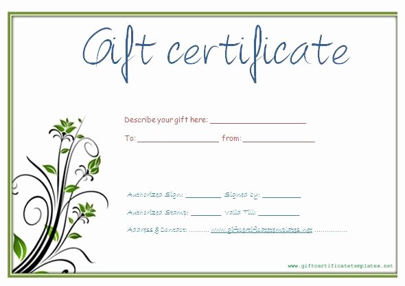 Free Customizable Printable Gift Certificates Best Of Download Gift Certificate Template for Free Tidytemplates