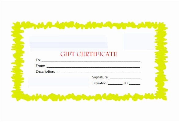 Free Customizable Printable Gift Certificates Fresh 30 Blank Gift Certificate Templates Doc Pdf
