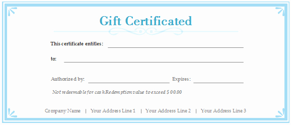 Free Customizable Printable Gift Certificates Luxury Free Gift Certificate Templates Customizable and Printable