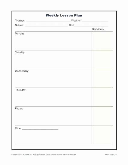 Free Daily Lesson Plan Template Luxury Printable Weekly Teacher Planner Plans for Teachers Lesson