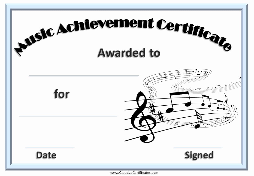 Free Download Award Certificate Templates Luxury Free Editable Music Certificate Template Free and