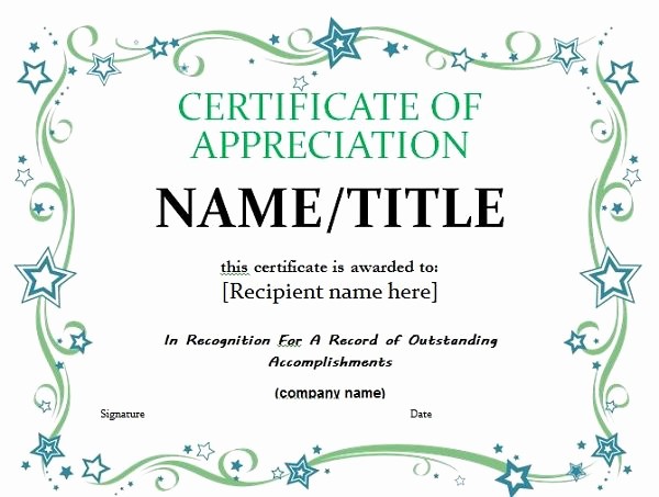 Free Download Certificate Of Appreciation Awesome 31 Free Certificate Of Appreciation Templates and Letters