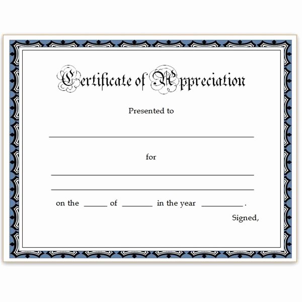 Free Download Certificate Of Appreciation Luxury Certificate Appreciation Template Free Download