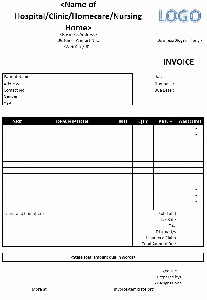Free Download Templates for Word Fresh Medical Invoice Template Word
