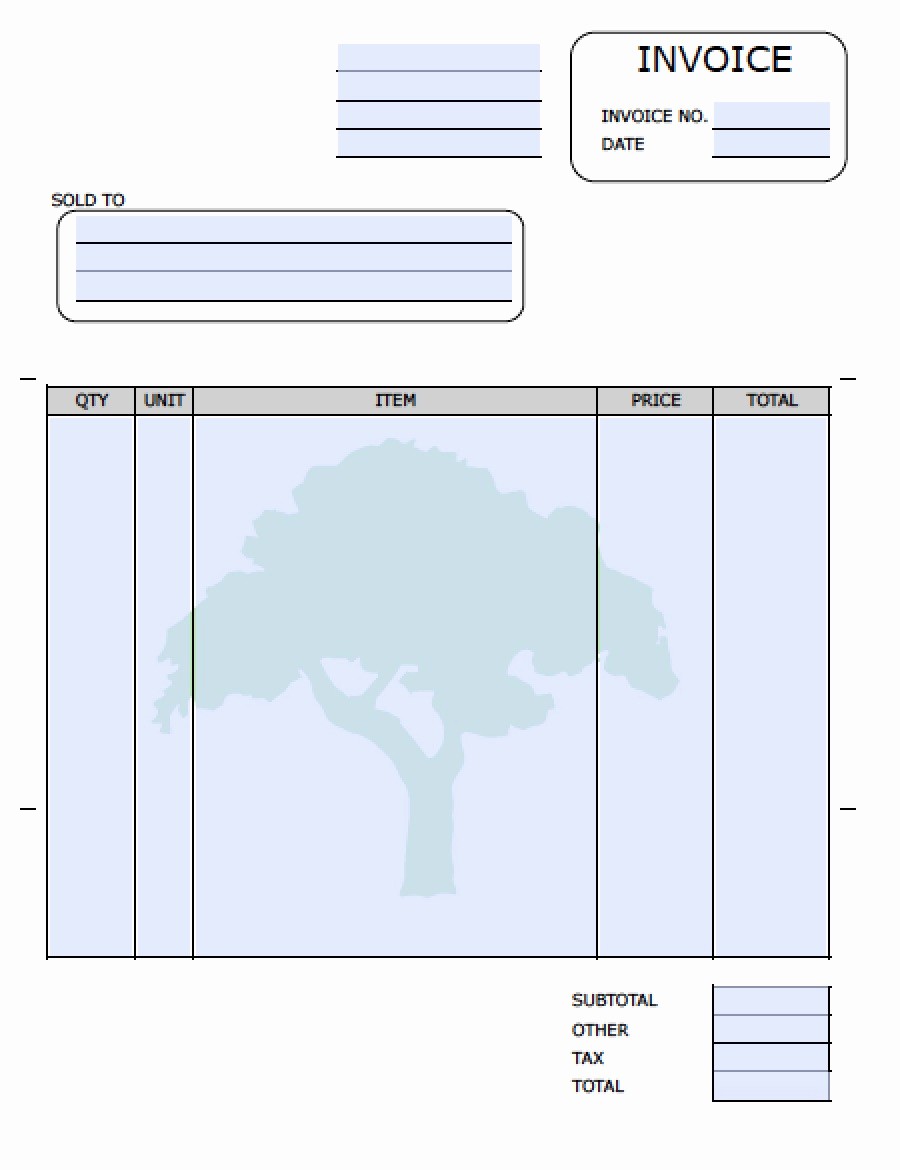 Free Download Templates for Word Inspirational Landscaping Invoice Template