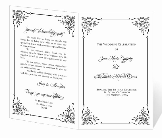 Free Download Wedding Program Template Unique Wedding Program Template Printable Instant Download