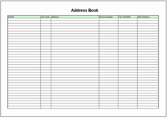 Free Downloadable Address Book Template Best Of Microsoft Excel Address Book Templates Download Alex