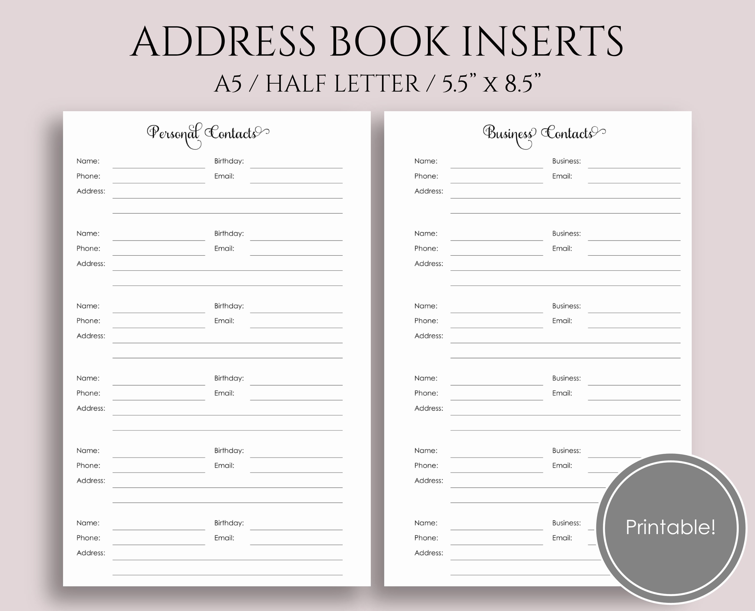 Free Downloadable Address Book Template Elegant Address Book Template Word Choice Image Professional