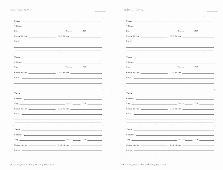 Free Downloadable Address Book Template Inspirational Template Printable Address Book Template Free Downloads