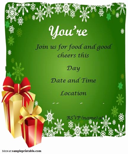 Free Downloadable Christmas Invitation Templates Best Of 7 Best Of Christmas Party Free Printable Template