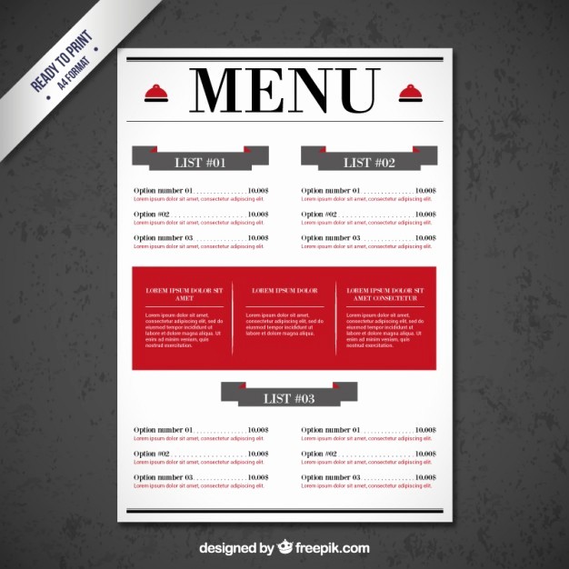 Free Downloadable Restaurant Menu Templates Lovely Restaurant Menu Templates Free Download