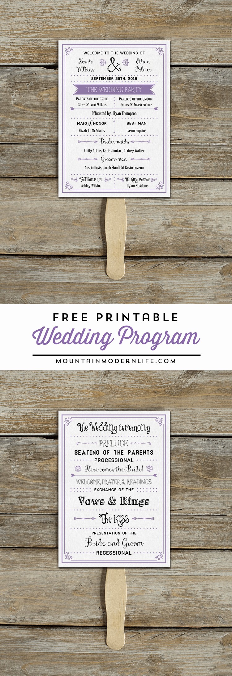 Free Downloadable Wedding Programs Templates Unique Free Printable Wedding Program