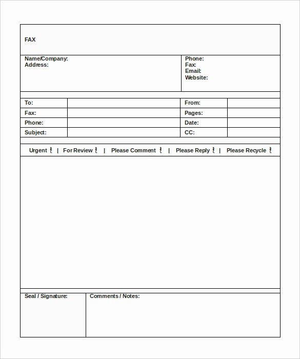 Free Downloads Fax Cover Sheet Fresh 9 Printable Fax Cover Sheets Free Word Pdf Documents