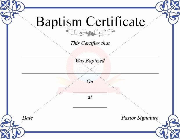 Free Editable Baptism Certificate Template Awesome Baptism Certificate Templates