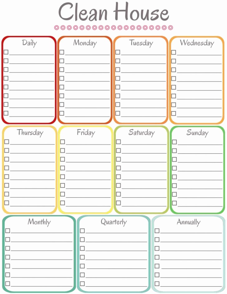 Free Editable Cleaning Schedule Template Beautiful Template Cleaning Schedule Template