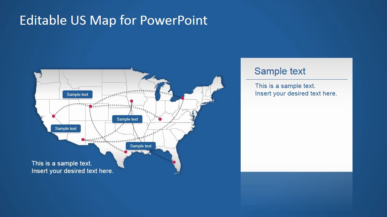Free Editable Maps Of Usa Fresh Us Powerpoint Map with Routes Slidemodel