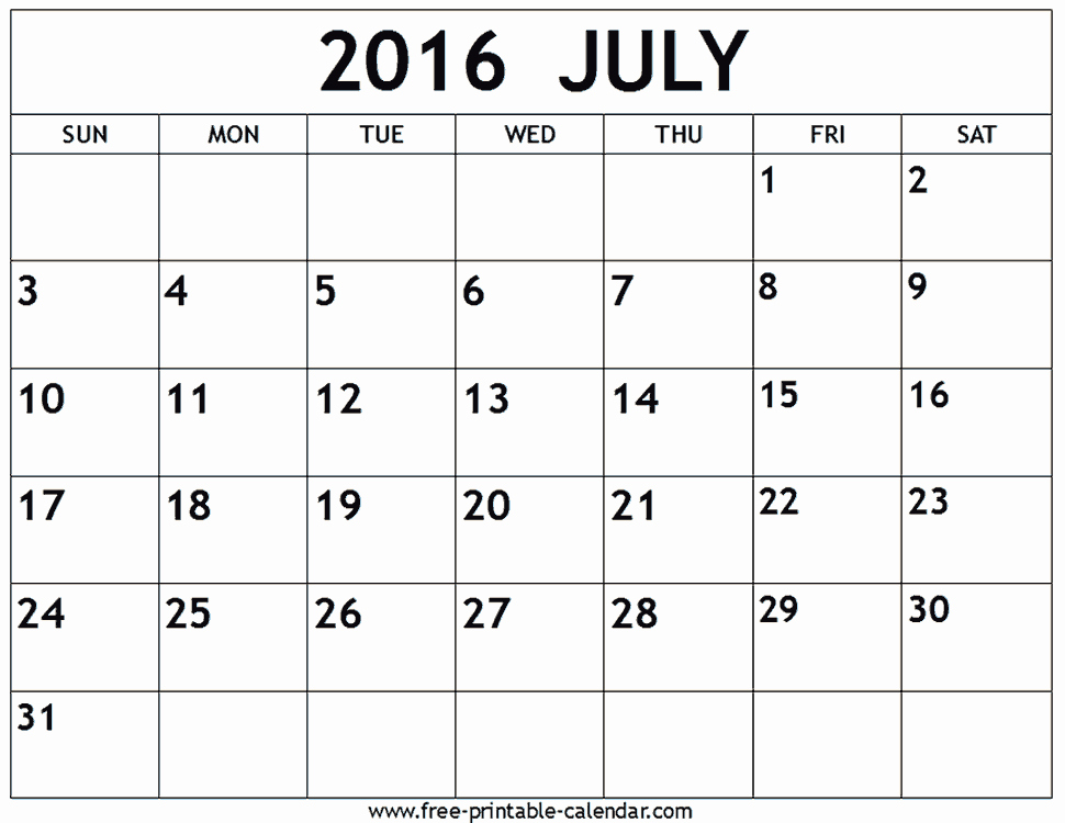 Free Editable Printable Calendar 2017 Best Of Editable July Calendar 2016