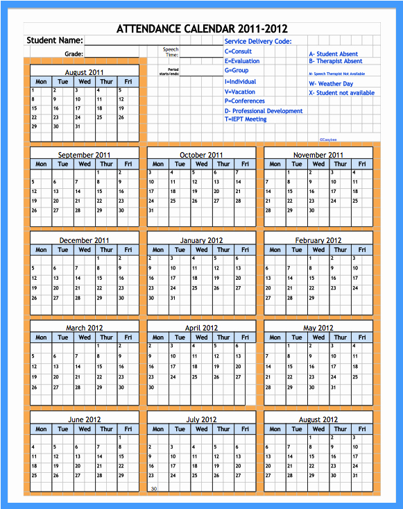 Free Employee attendance Calendar 2016 Awesome 2015 Employee attendance Calendar Free Printable
