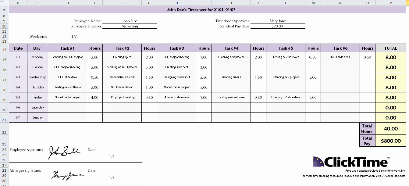 Free Employee Time Tracking Spreadsheet Elegant Free Excel Time Tracking Template