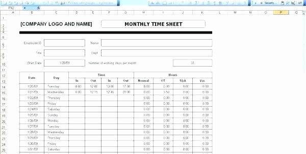 Free Employee Time Tracking Spreadsheet Lovely Time Sheet Template Excel – Travelmumsub