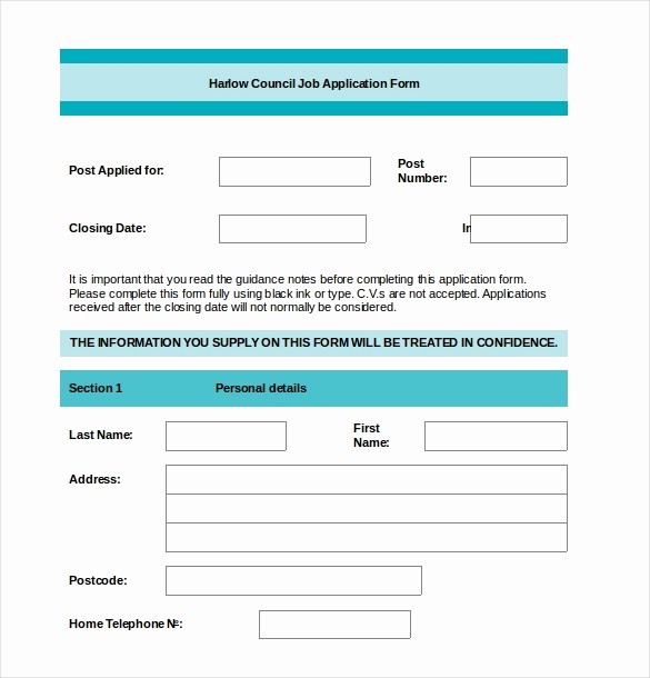 Free Employment Application form Download Luxury Employment Application Templates – 10 Free Word Pdf
