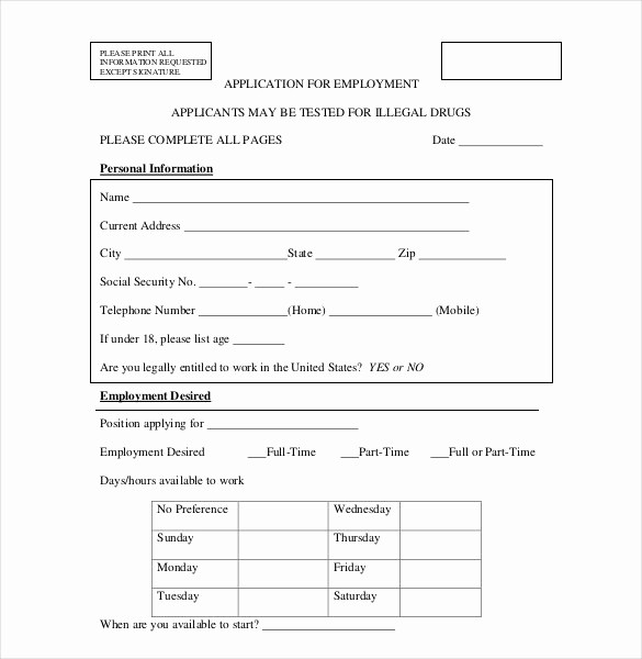 Free Employment Application form Template Luxury 21 Employment Application Templates Pdf Doc