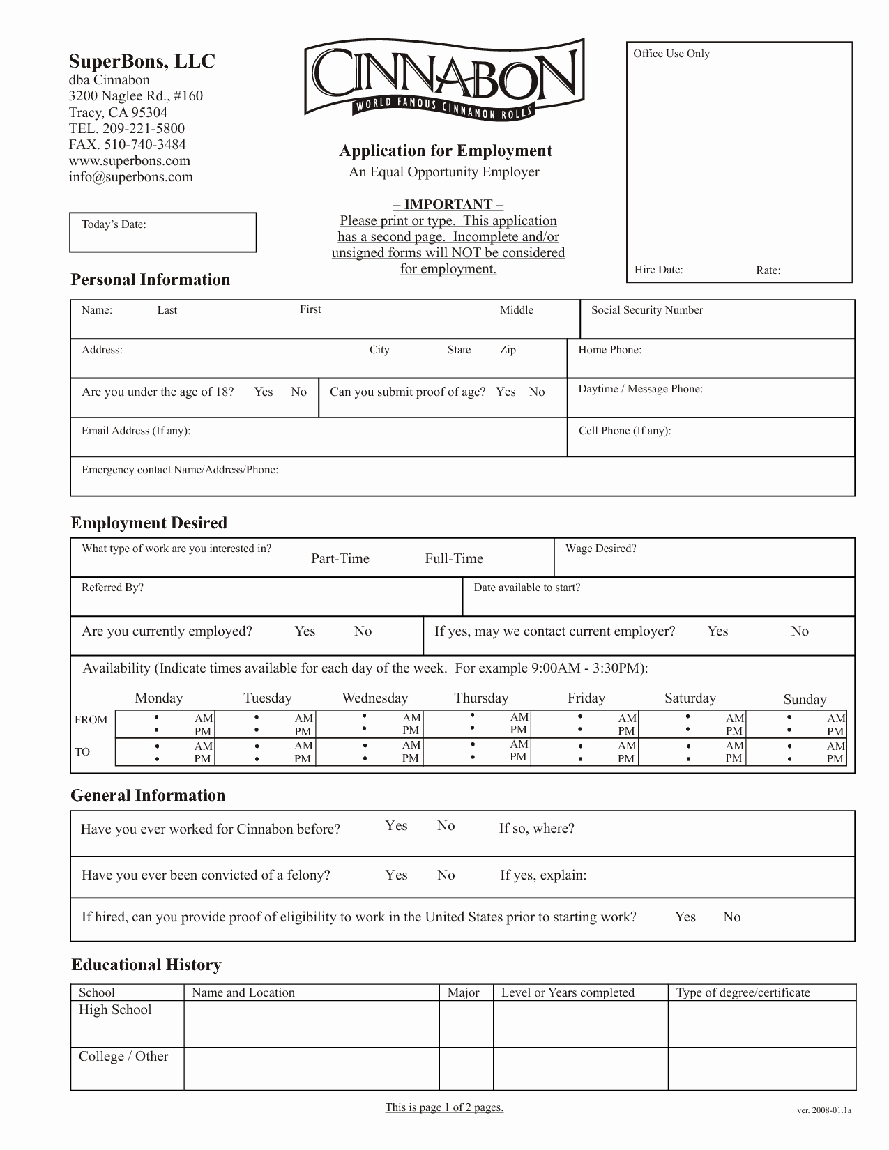 Free Employment Application to Print Unique 6 Best Of Printable Job Application Worksheets