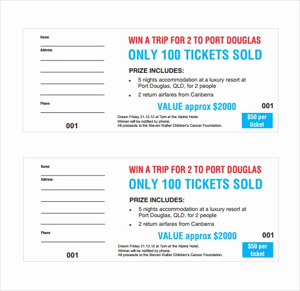 Free event Ticket Template Printable Beautiful 23 Raffle Ticket Templates – Pdf Psd Word Indesign