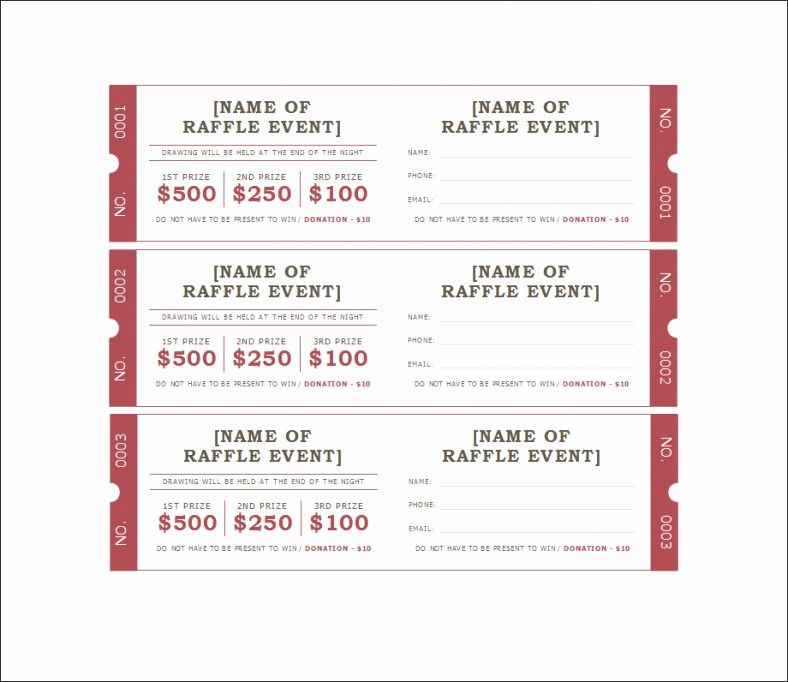 Free event Ticket Template Printable Unique 18 Sample Printable Raffle Ticket Templates Psd Ai