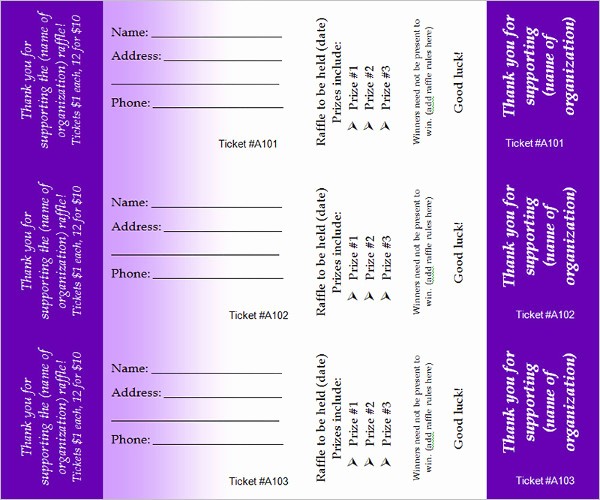 Free event Ticket Template Printable Unique 34 Raffle Ticket Template Free Word Pdf Psd Doc