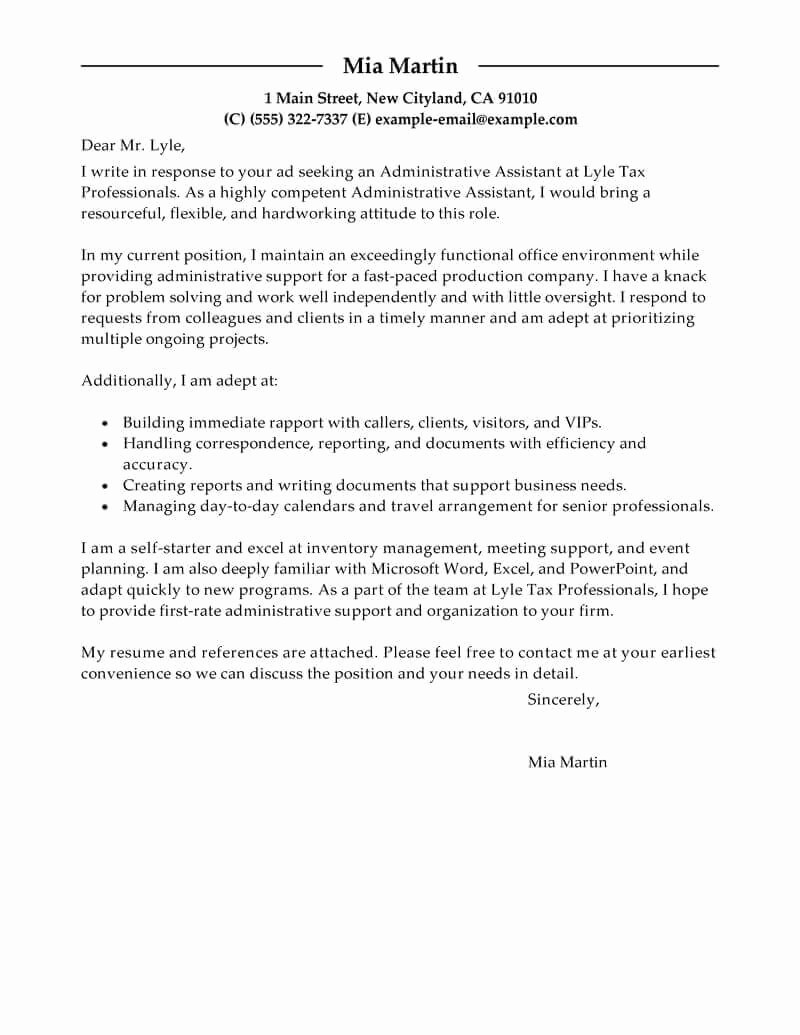 Free Examples Of Cover Letter Best Of Free Cover Letter Examples for Every Job Search