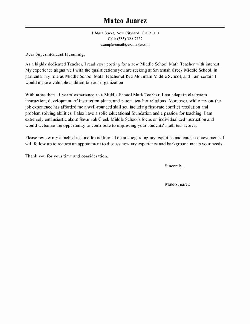 Free Examples Of Cover Letter Elegant Free Cover Letter Examples for Every Job Search