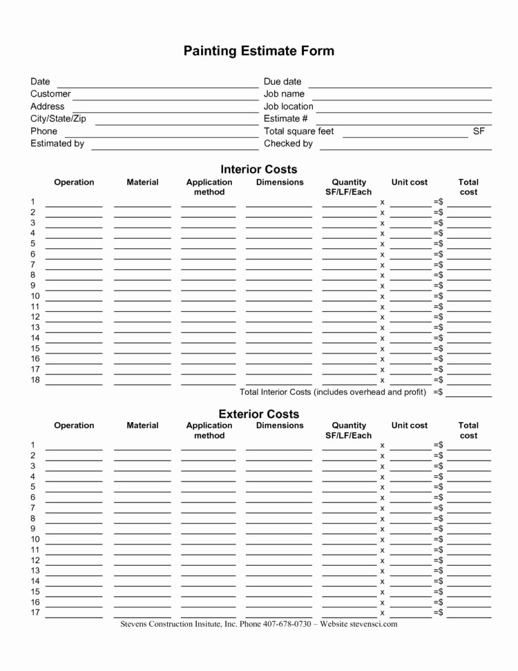 Free Excel Cost Estimate Template Best Of Project Cost Estimate Excel Template Estimating