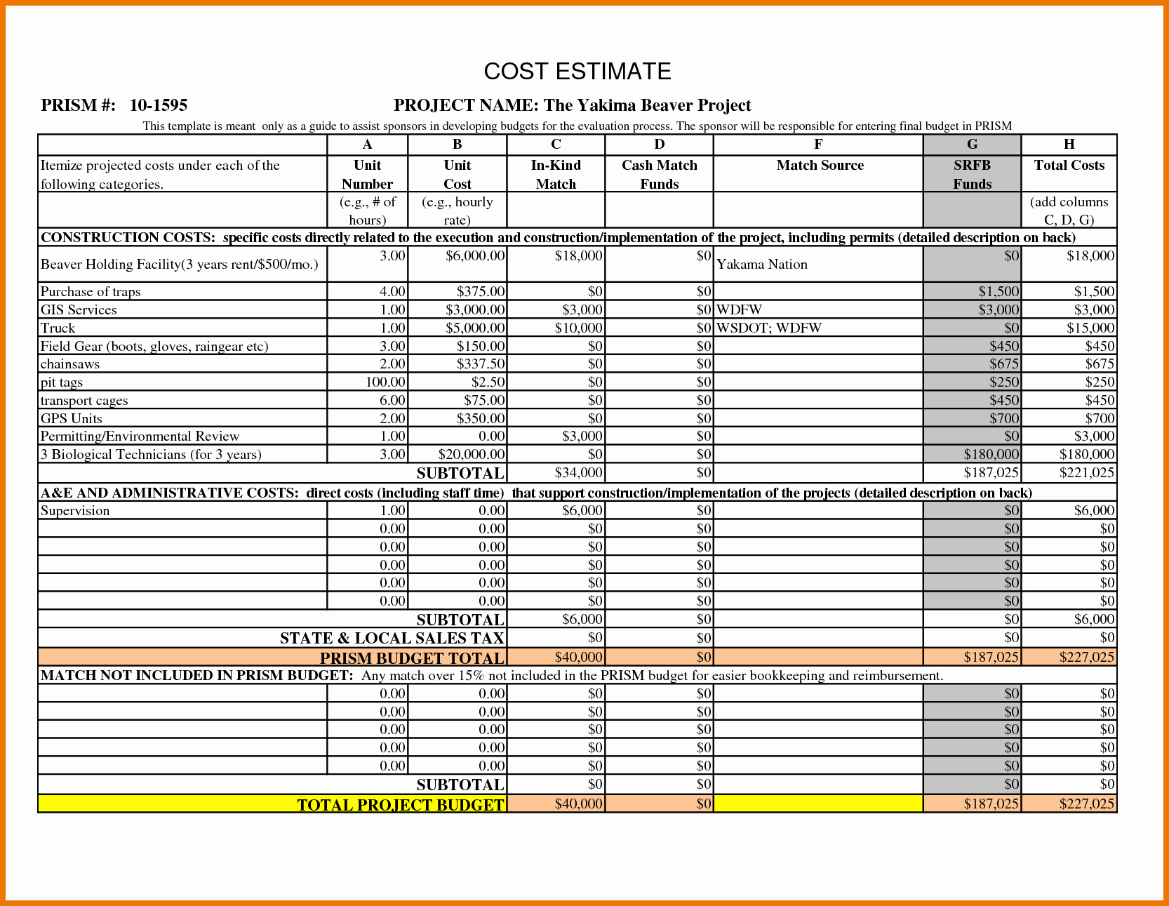 Free Excel Cost Estimate Template Best Of Project Cost Estimate Template Excel 13 Useful Excel